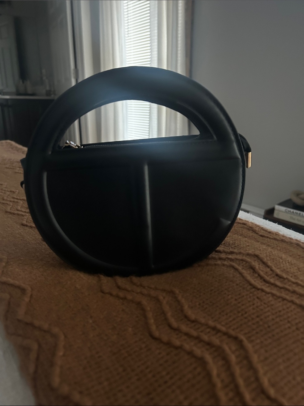 Telfar Black Circular Top-Handle Bag